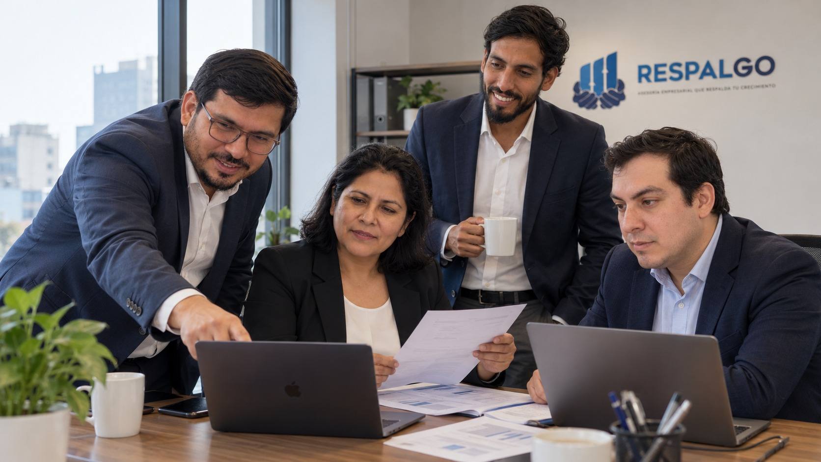 Equipo de RESPALGO revisando la información de un cliente